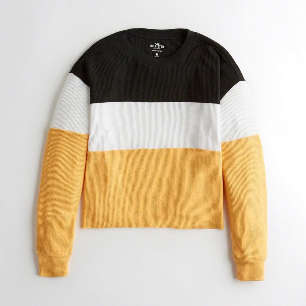 Hollister Long Sleeved Color-Block Tee